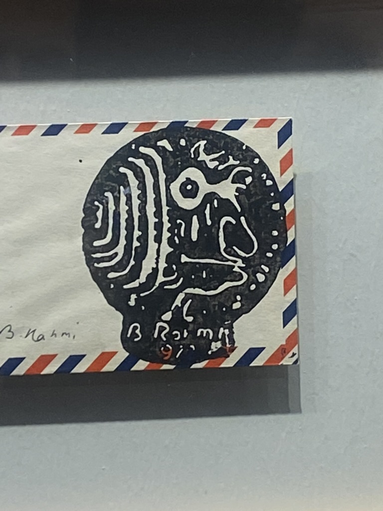 Bedri Rahmi Eyüboğlu, Autoportrait on envelope